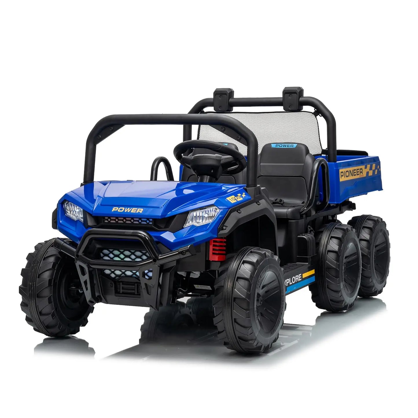 24V 4WD Electric Ride-on Dump Truck For Kids 2-Seater With Parental Remote Control
