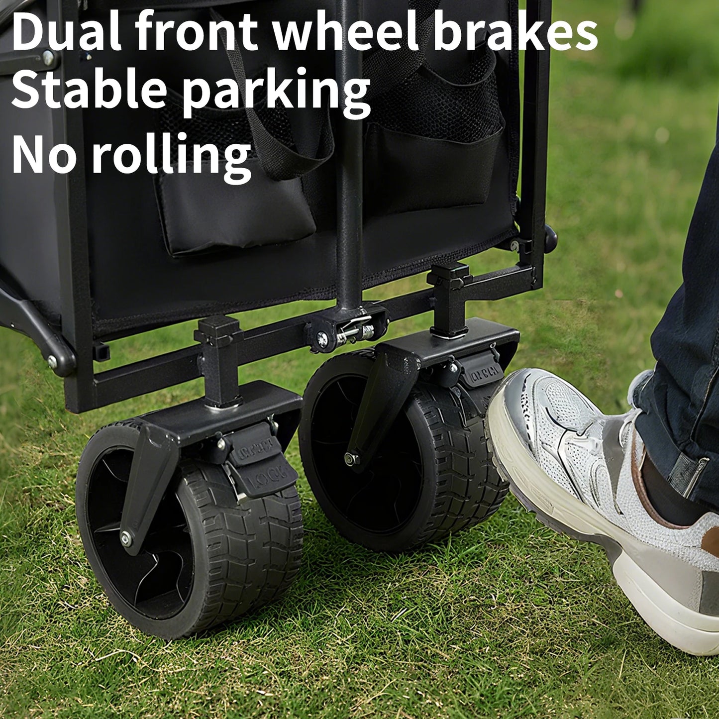 550LBS Big Tank Wheels Beach Wagon For Sand Large Capacity Foldable Ca550LBS Big Tank Wheels Beach Wagon