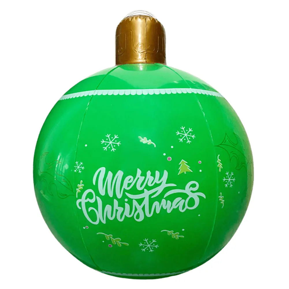 60CM PVC Christmas Inflatable Ball Giant Big Decorated Gifts Christmas Ball Decorations