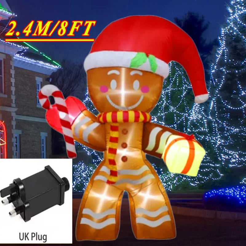 Christmas Inflatable Decoration Toy Built-in LED Lights Inflatable Model Indoor Outdoor Ornament