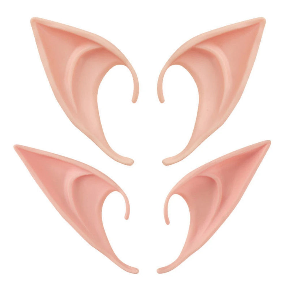 12-1pair Halloween Angel Elf Ears Soft Latex Fake Ears Fairy Vampire Costume Halloween