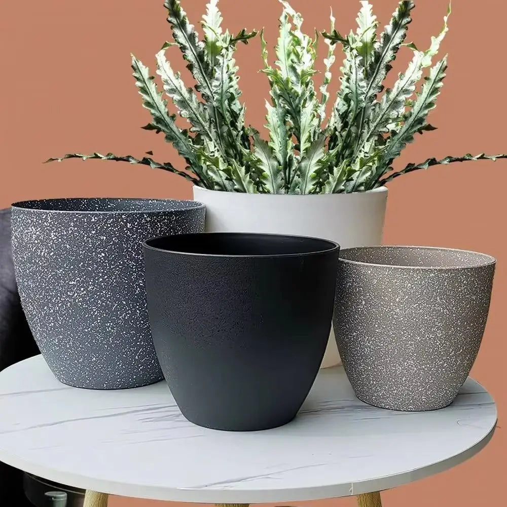 Frosted Imitation Stone Bonsai Flowerpot Large-capacity Plant Growth And Cultivation Pot