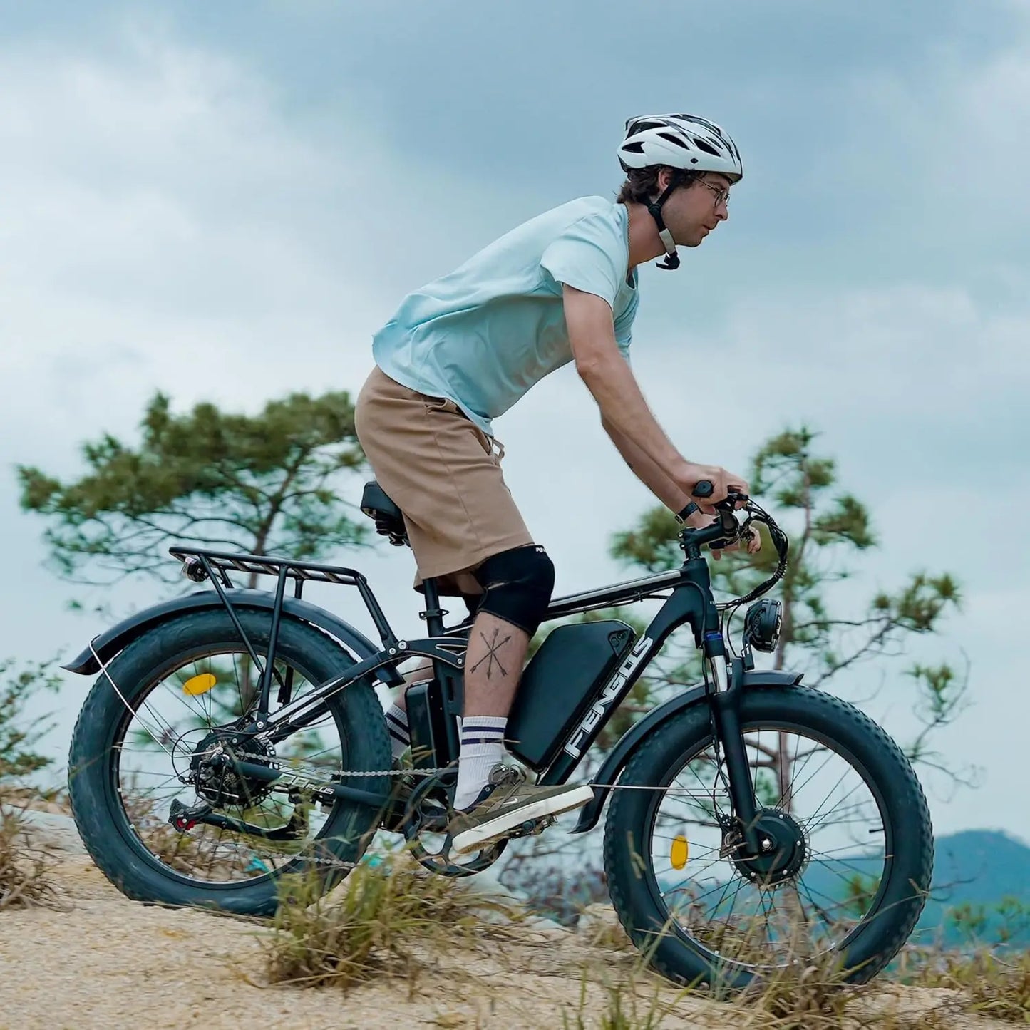 FENGQS NEW Q8PLUS 6000W 5000W Dual Motor Mountain Electric Vehicle 60V1200WH Large Battery, 100 Kilometer Range, Hydraulic Disc Brake with Turn Signal. Fully Shock-Absorbing Structure