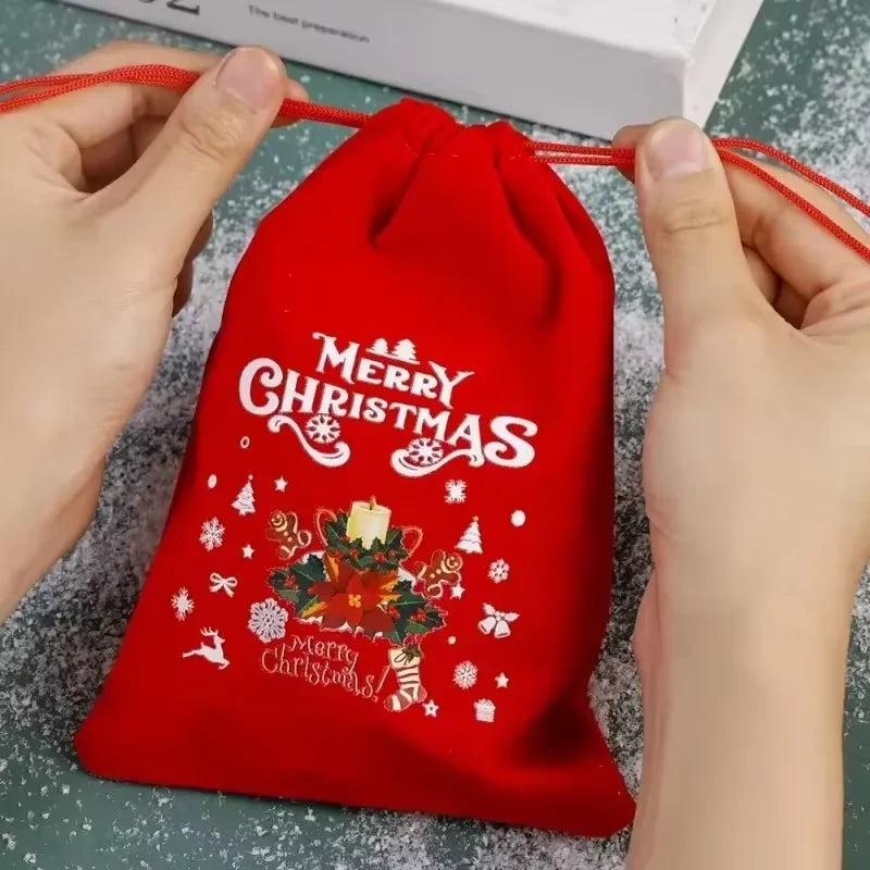 Christmas Gift Bags with Drawstring