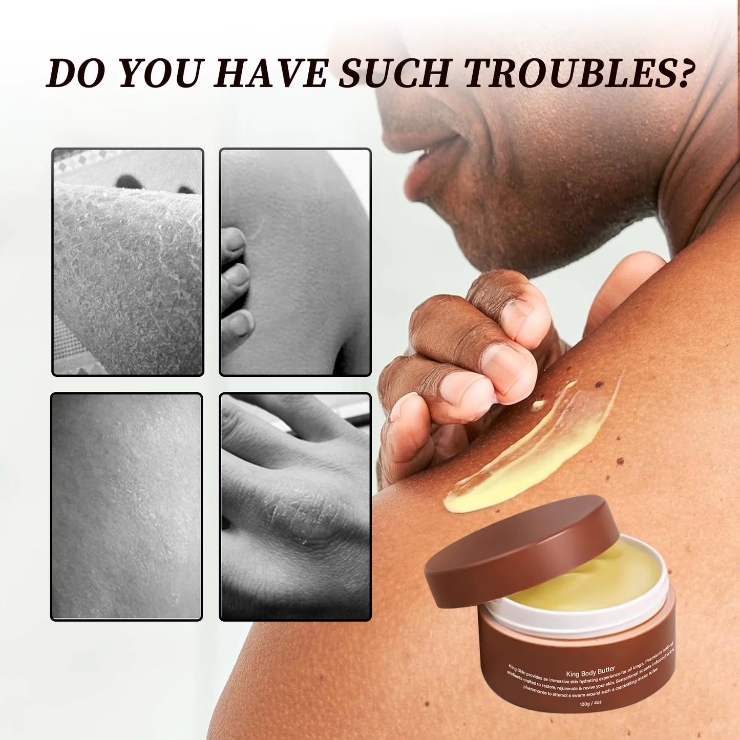 King Body Butter with Shea Butter & Jojoba Oil