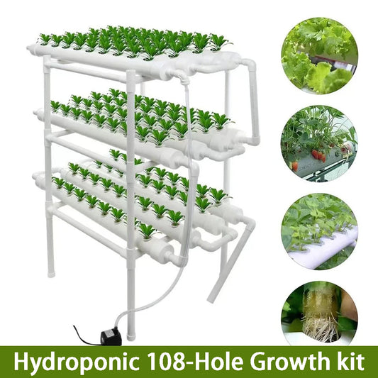 Hydroponic Garden Vegetables and Herbs PVC-Pipe Cultivation Equipment