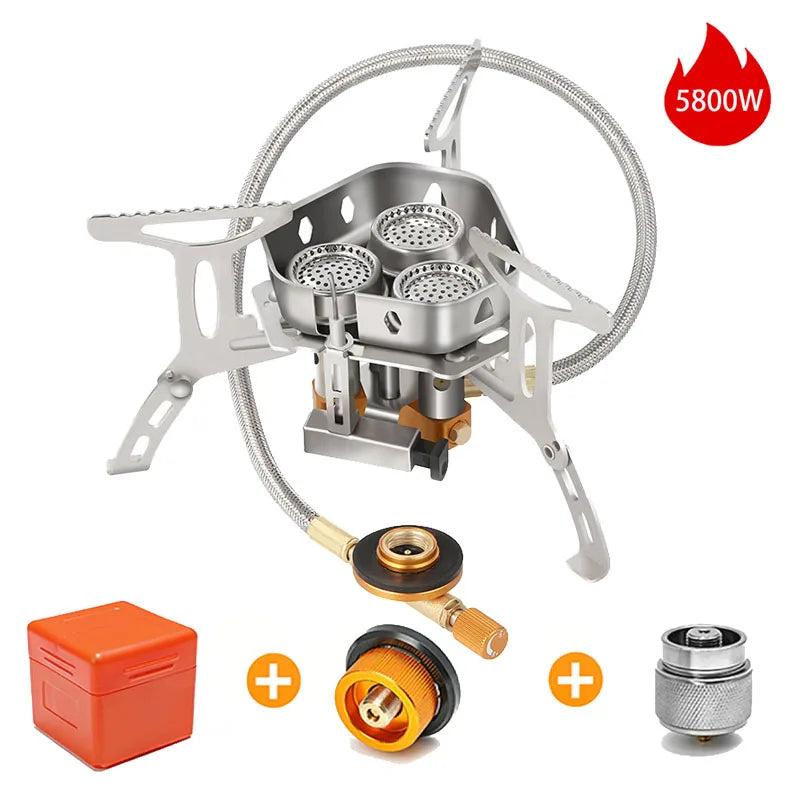 Outdoor Camping Portable Windproof outdoor Head Stove Portable Burner 5800W