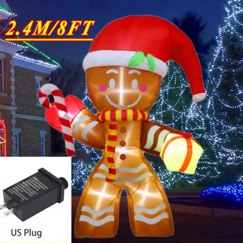 Christmas Inflatable Decoration Toy Built-in LED Lights Inflatable Model Indoor Outdoor Ornament