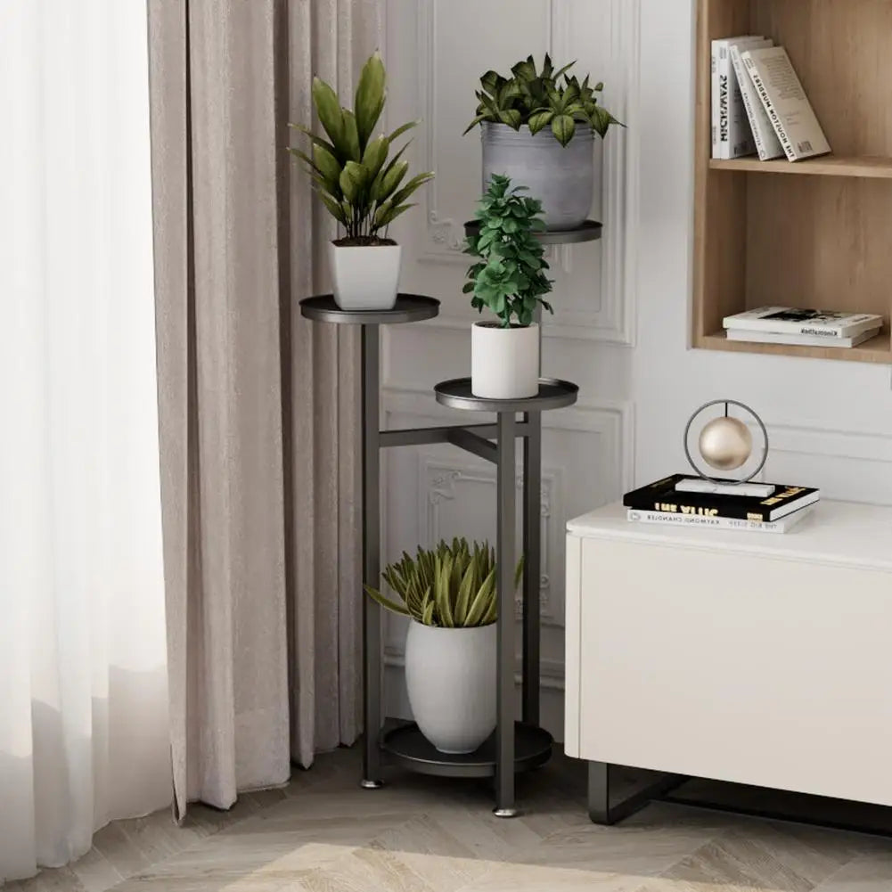 Tiered Plant Stand Indoor, Multi-Layer Metal Corner Planter Stands with Anti-slip Feet