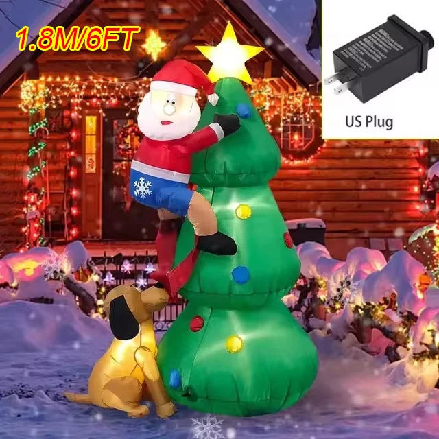 Christmas Inflatable Decoration Toy Built-in LED Lights Inflatable Model Indoor Outdoor Ornament
