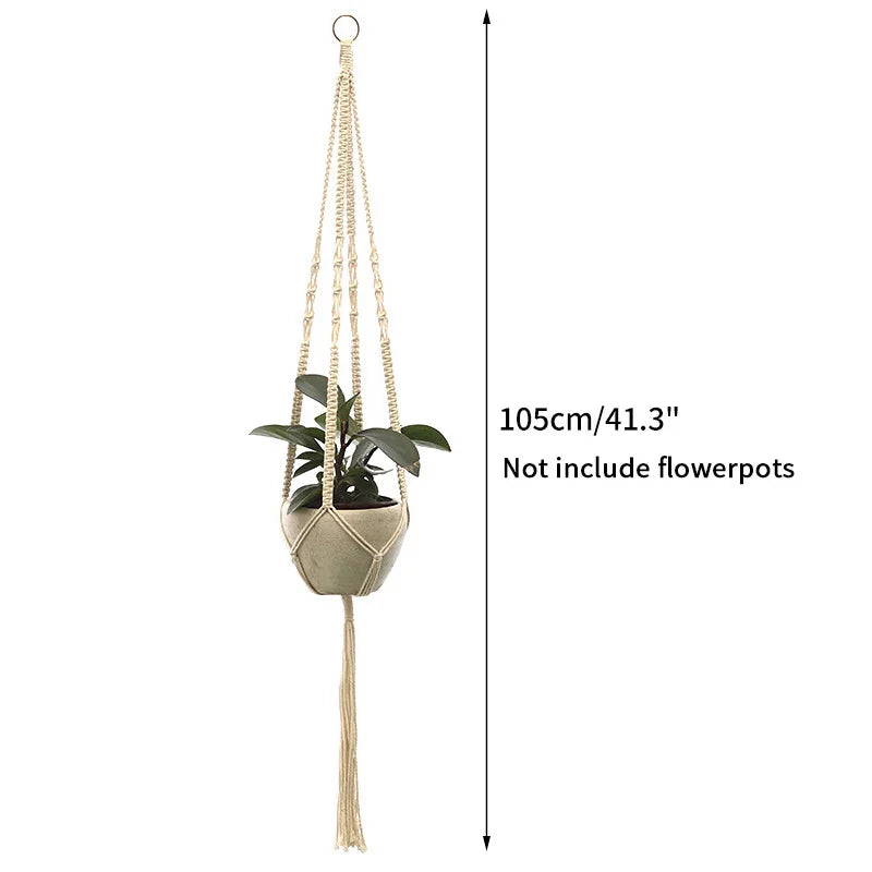 Plant Hanging Basket Handmade Macrame