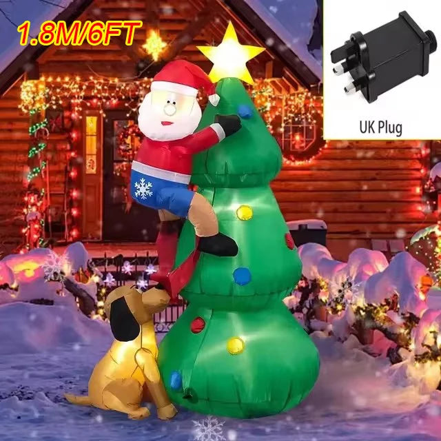 Christmas Inflatable Decoration Toy Built-in LED Lights Inflatable Model Indoor Outdoor Ornament