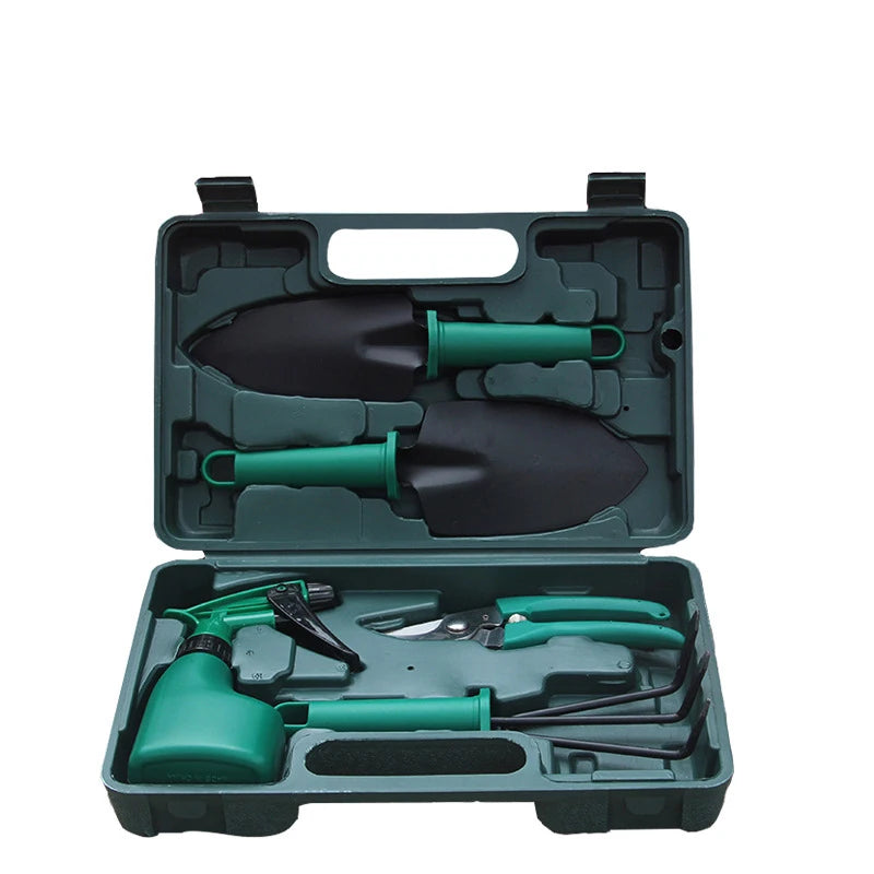5/10 Pcs Gardening Tools Set with Carrying Case and Floral Print Ergonomic Handle
