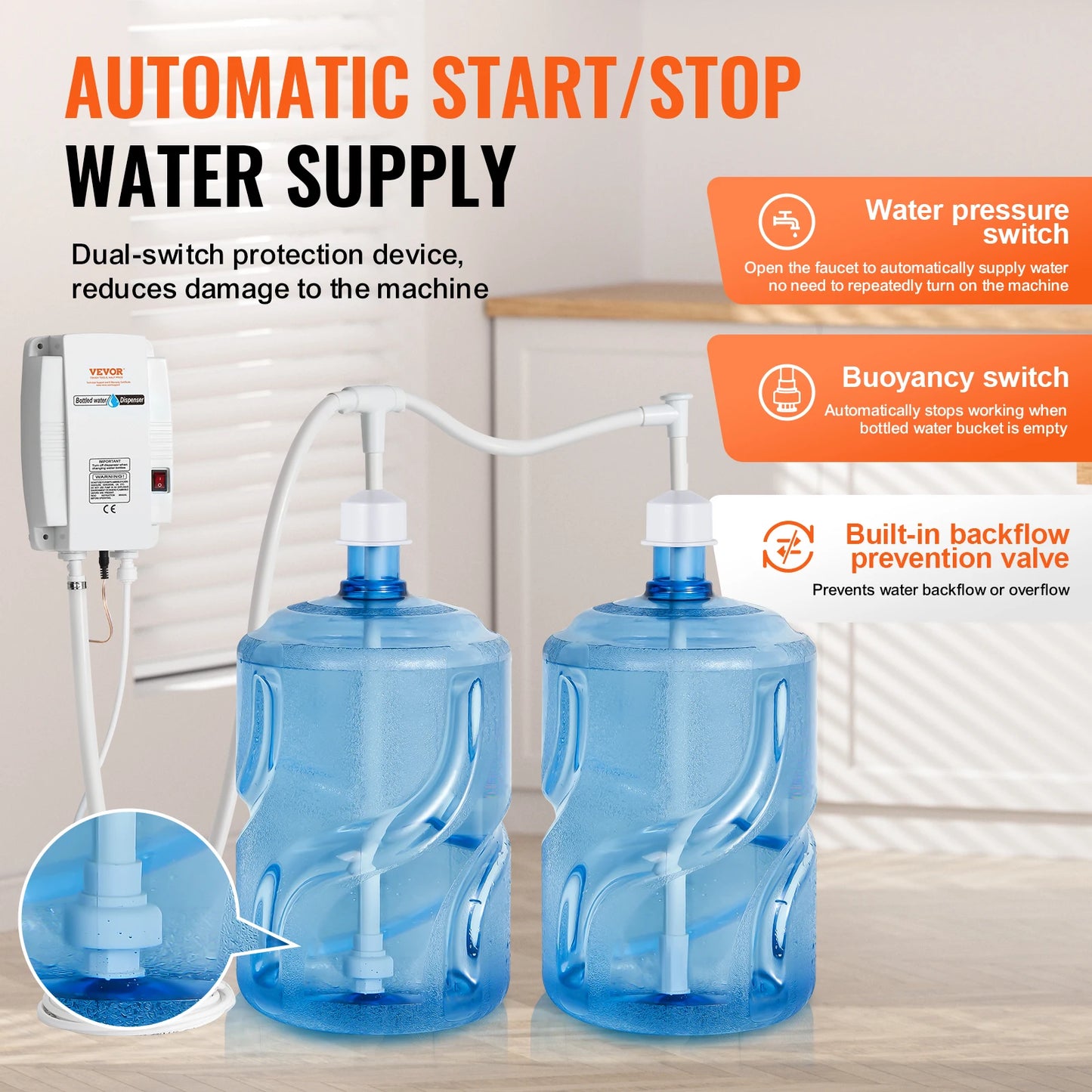 2x5Gal Bottled Water Dispenser Pump System
