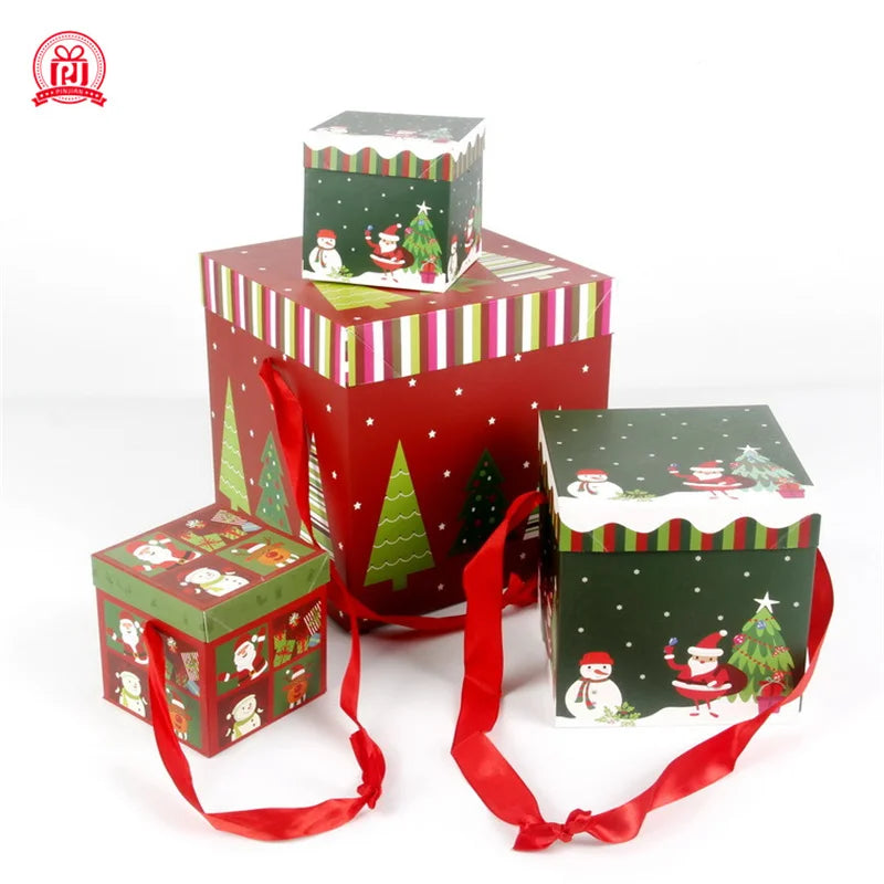 Christmas Gift Boxes Outdoor Present Decoration Under The Tree Package