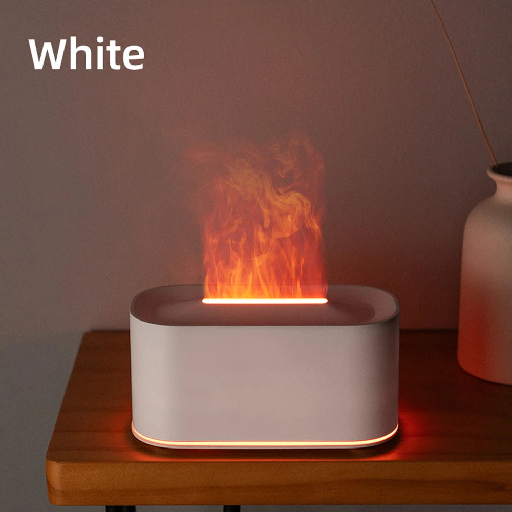 Essential Oil Diffuser Colorful Water Vapor Fire Humidifier for Aroma Therapy Room