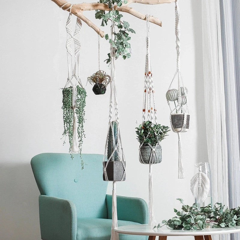 Plant Hanging Basket Handmade Macrame