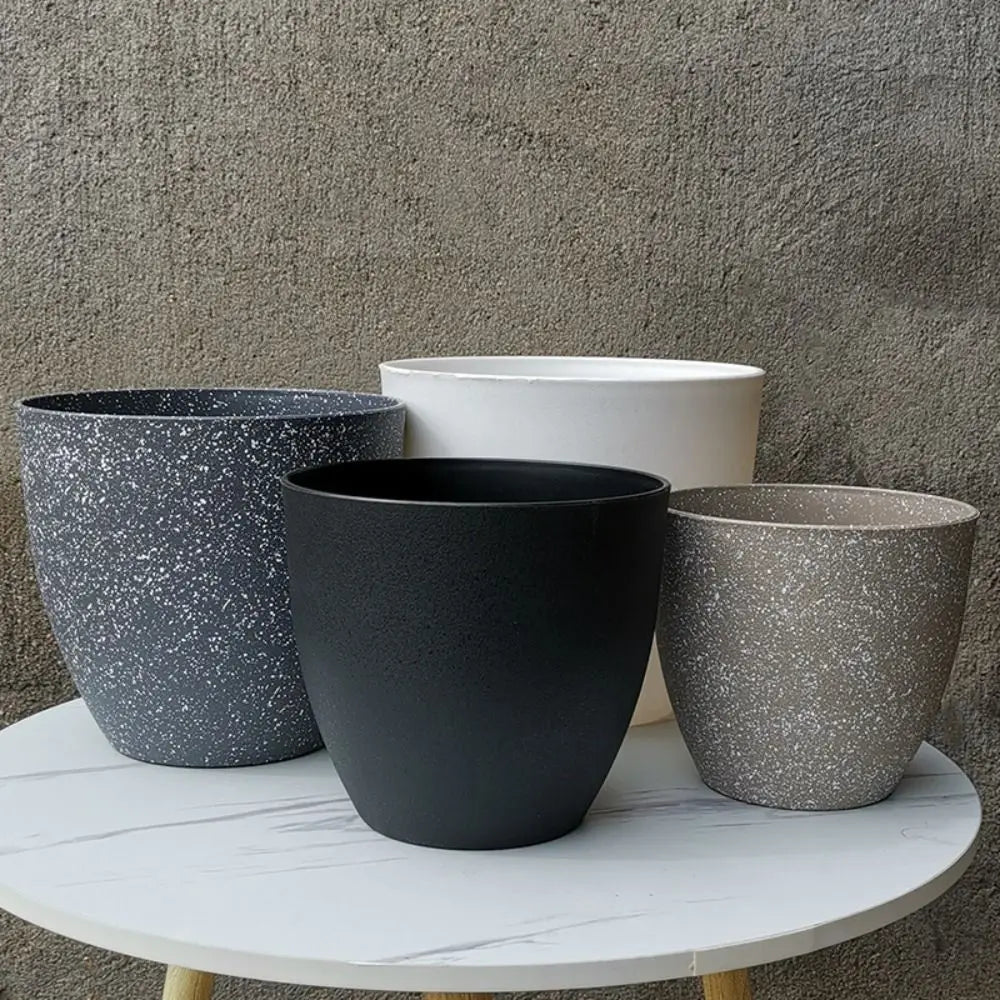 Frosted Imitation Stone Bonsai Flowerpot Large-capacity Plant Growth And Cultivation Pot