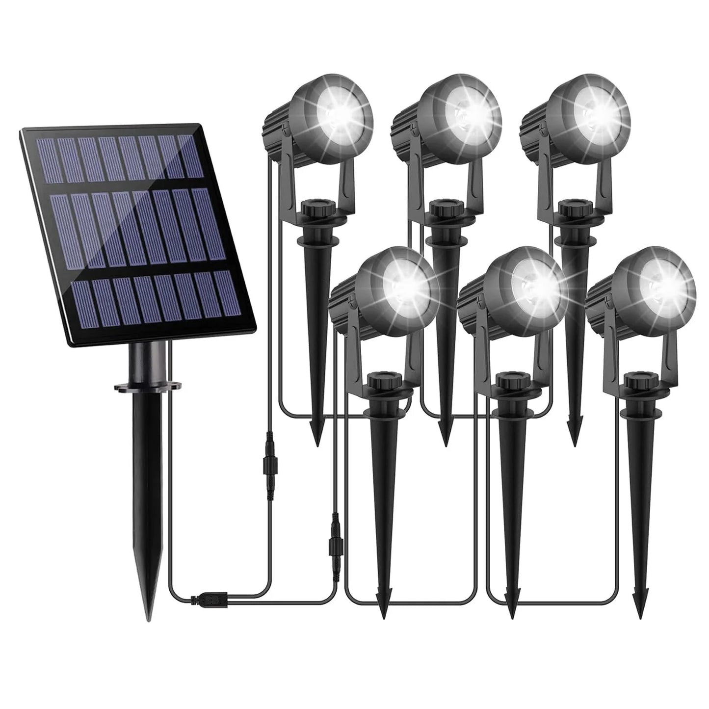 1/2/4/6 LEDS Solar Spotlight Outdoor Garden Wall Lamp