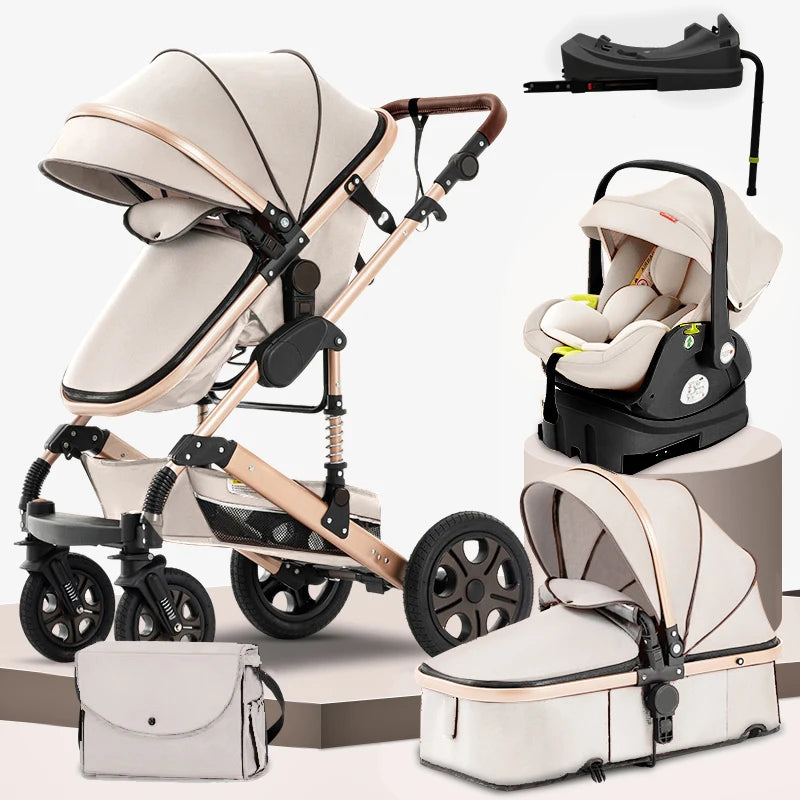 Baby Stroller and Car Seat, Baby Travel System with Baby Carriage Up to 55lbs, 3in1 Reversible Foldable Standard Stroller