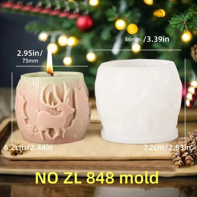 Christmas House Fragrance Candle Silicone Mold