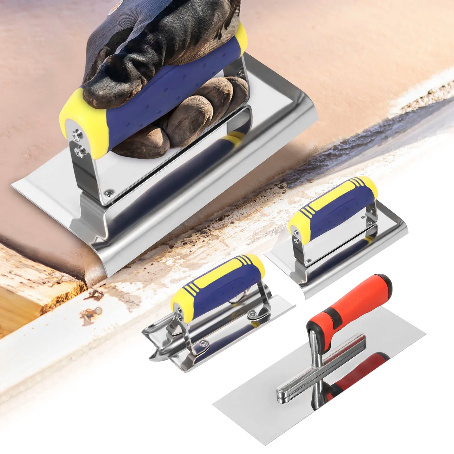 2/3Pcs Stainless Steel Concrete Tool Set