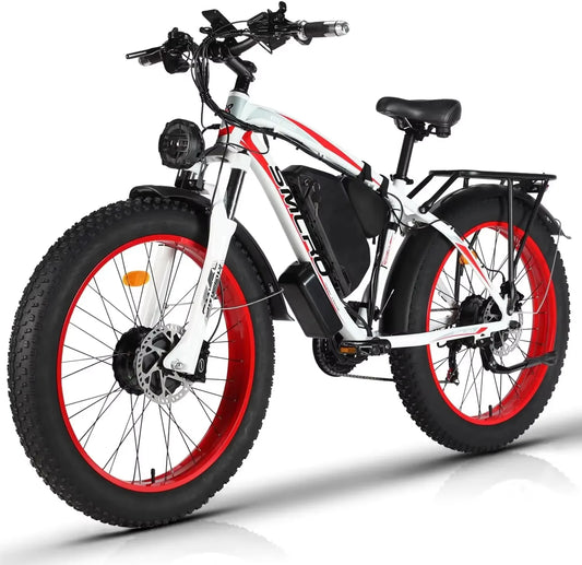 Adult 2000W Dual Motor 26 inch tire All terrain Hydraulic brake multi-function E-bike