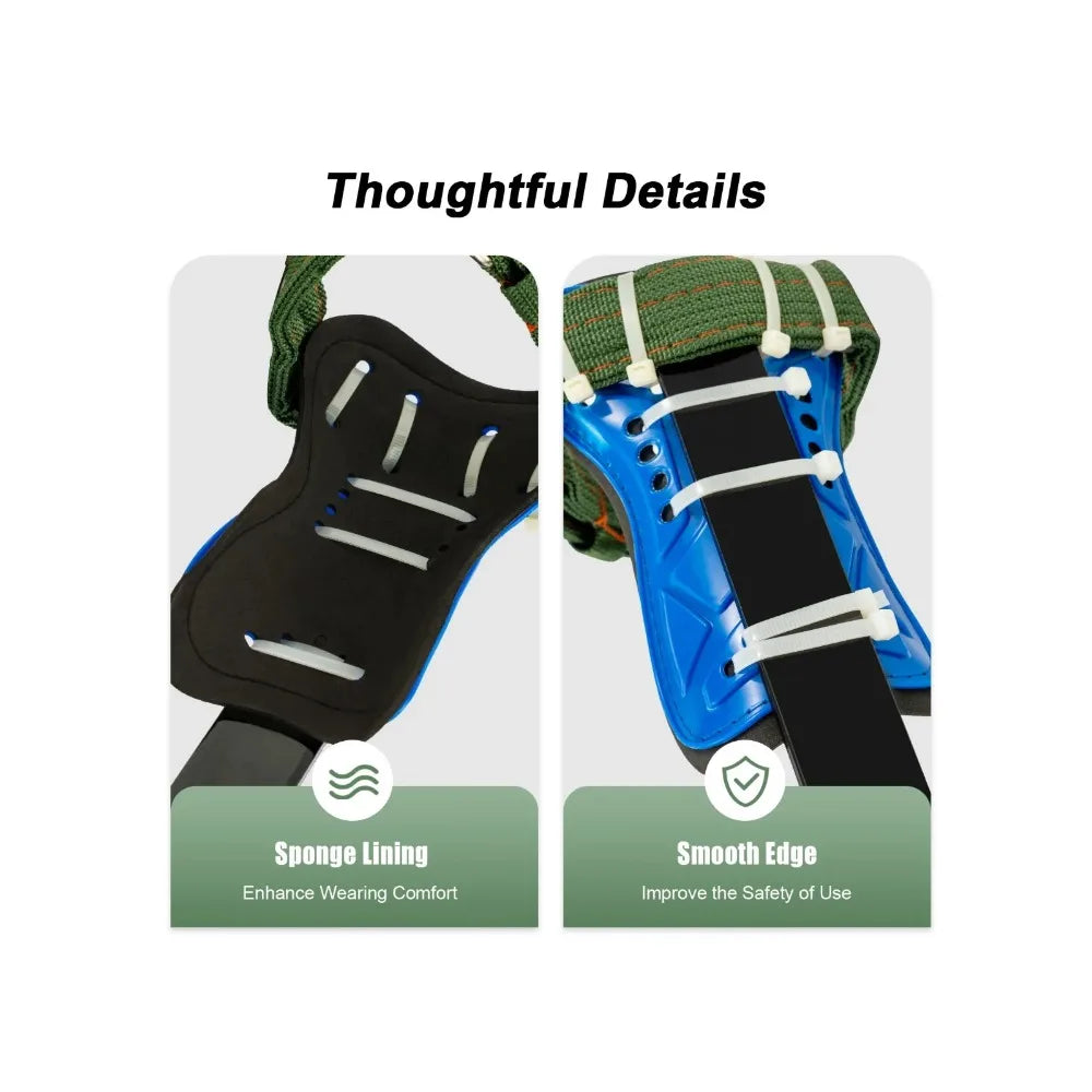 Climbing Tree Shoes Enhanced Stainless Steel Spikes Tree Climbing with Safety Belt and Rope