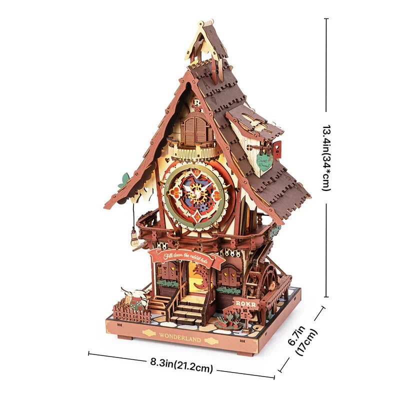 Robotime Rokr Cuckoo Clock Mechanical 3D Wooden Puzzles Adult