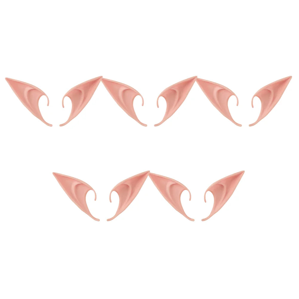 12-1pair Halloween Angel Elf Ears Soft Latex Fake Ears Fairy Vampire Costume Halloween