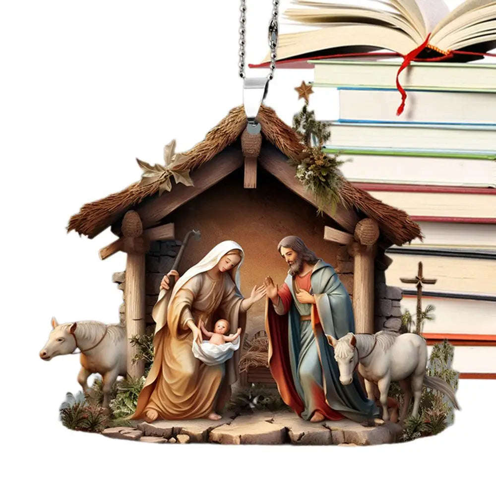 Christmas Nativity Scene Ornaments. 2D