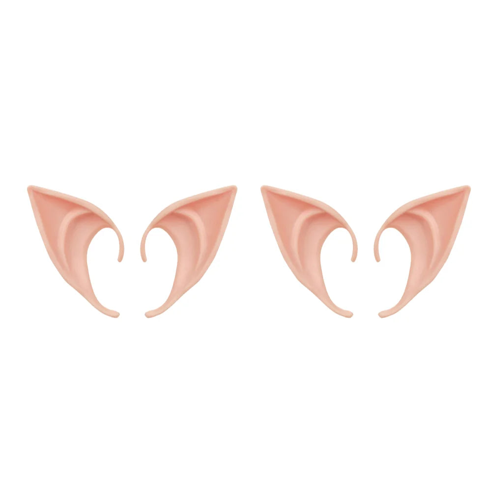 12-1pair Halloween Angel Elf Ears Soft Latex Fake Ears Fairy Vampire Costume Halloween