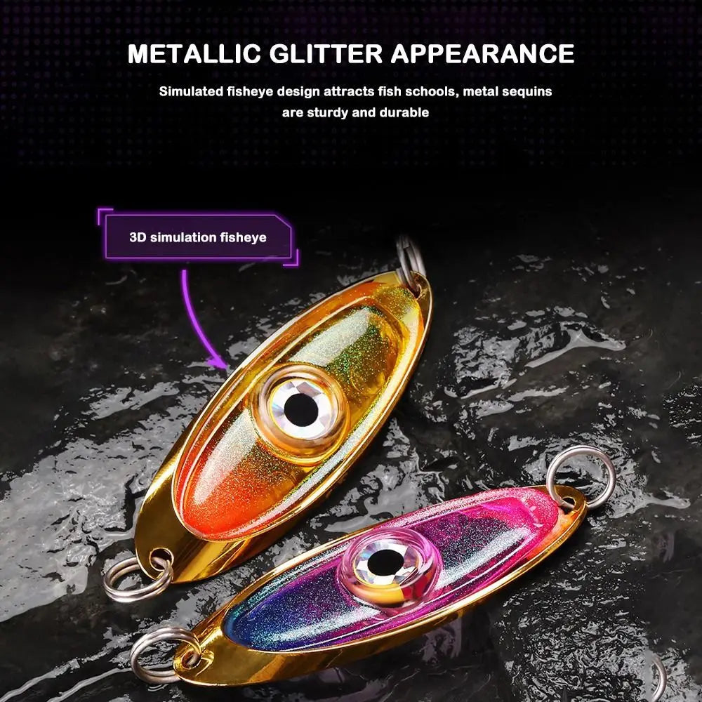 LED Deep Drop Underwater Flash Fluorescent Eye Shape Fishing Squid for Night Fishing