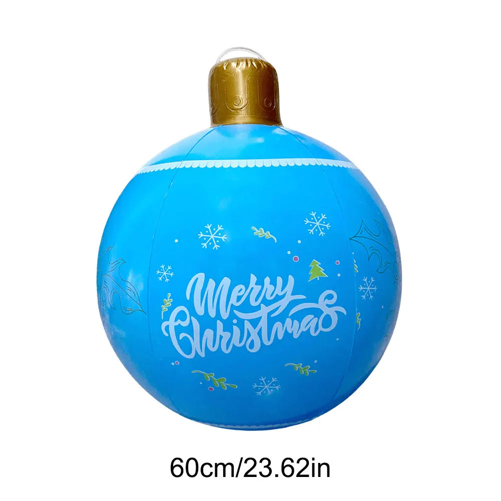 24 Inch Giant Inflatable Christmas Ball Large Outdoor Decorated Ball Christmas Decorations