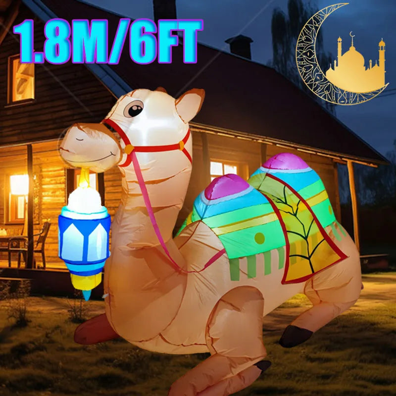 Christmas Decoration Inflatable  Snowman Built-in LED Lights Outdoor New Year Party Decor