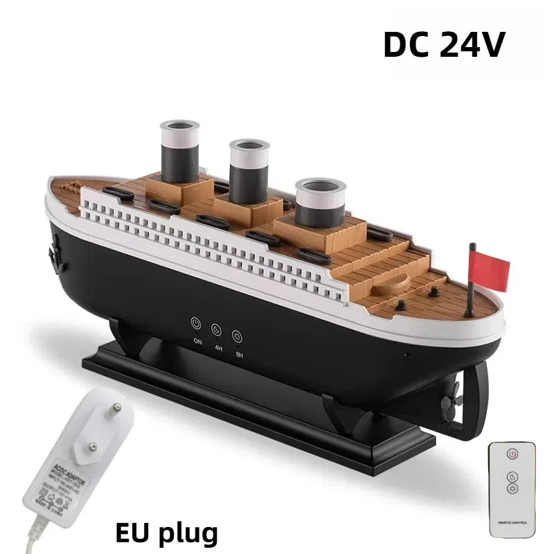 Titanic Ship Air Humidifier 250ml Remote Control Essential Oil Jellyfish Smoke rings and more