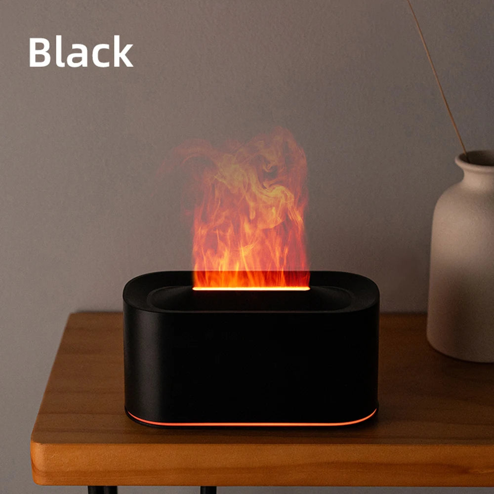 Essential Oil Diffuser Colorful Water Vapor Fire Humidifier for Aroma Therapy Room