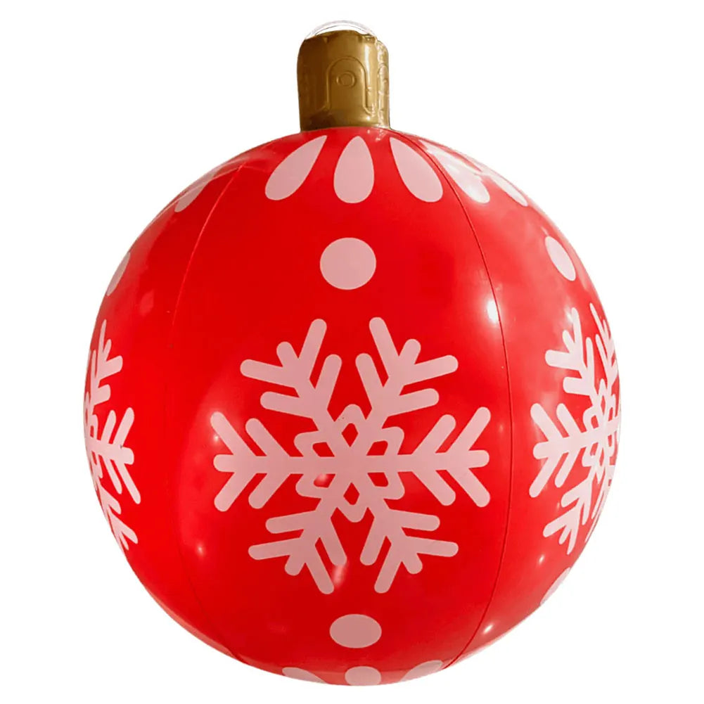 60CM PVC Christmas Inflatable Ball Giant Big Decorated Gifts Christmas Ball Decorations