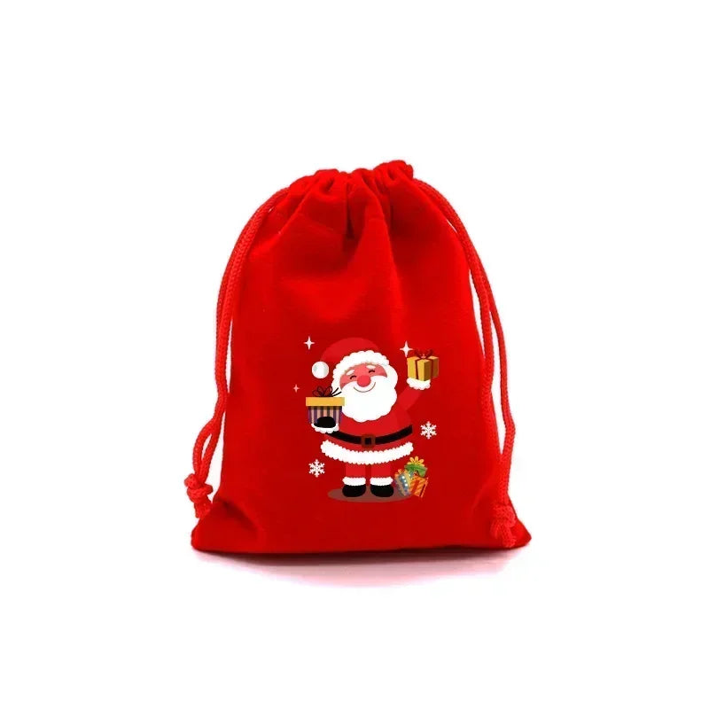 Christmas Gift Bags with Drawstring