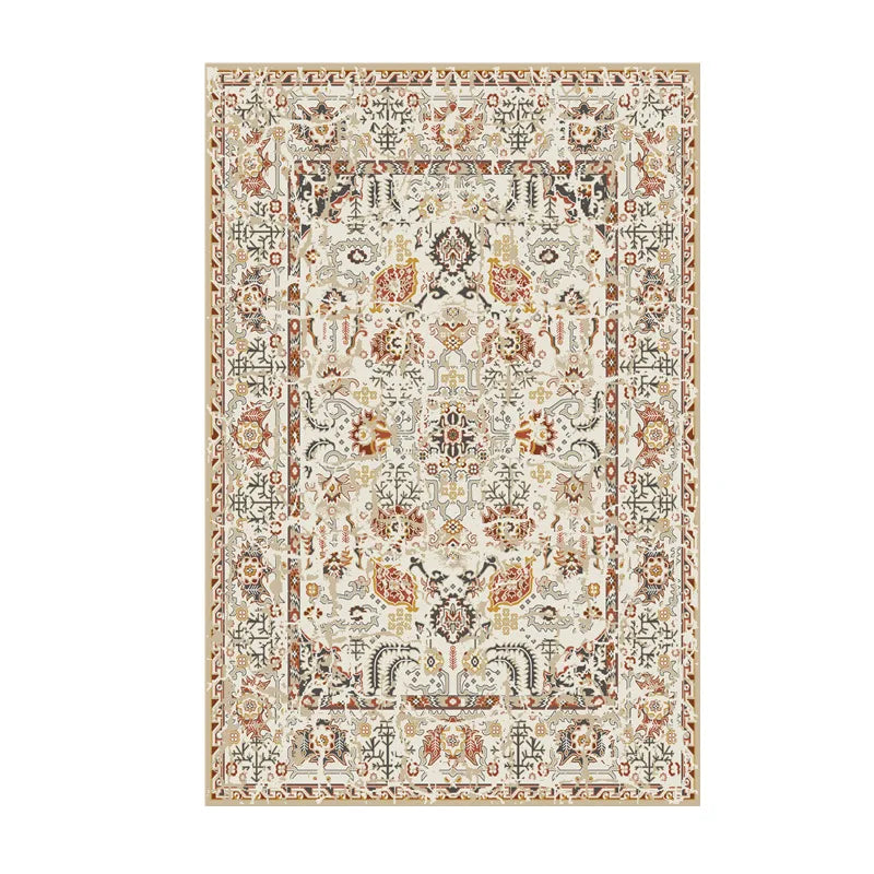VIKAMA Washable Foldable Imitation Cashmere Carpet Entry Door Mat Persian Retro Style