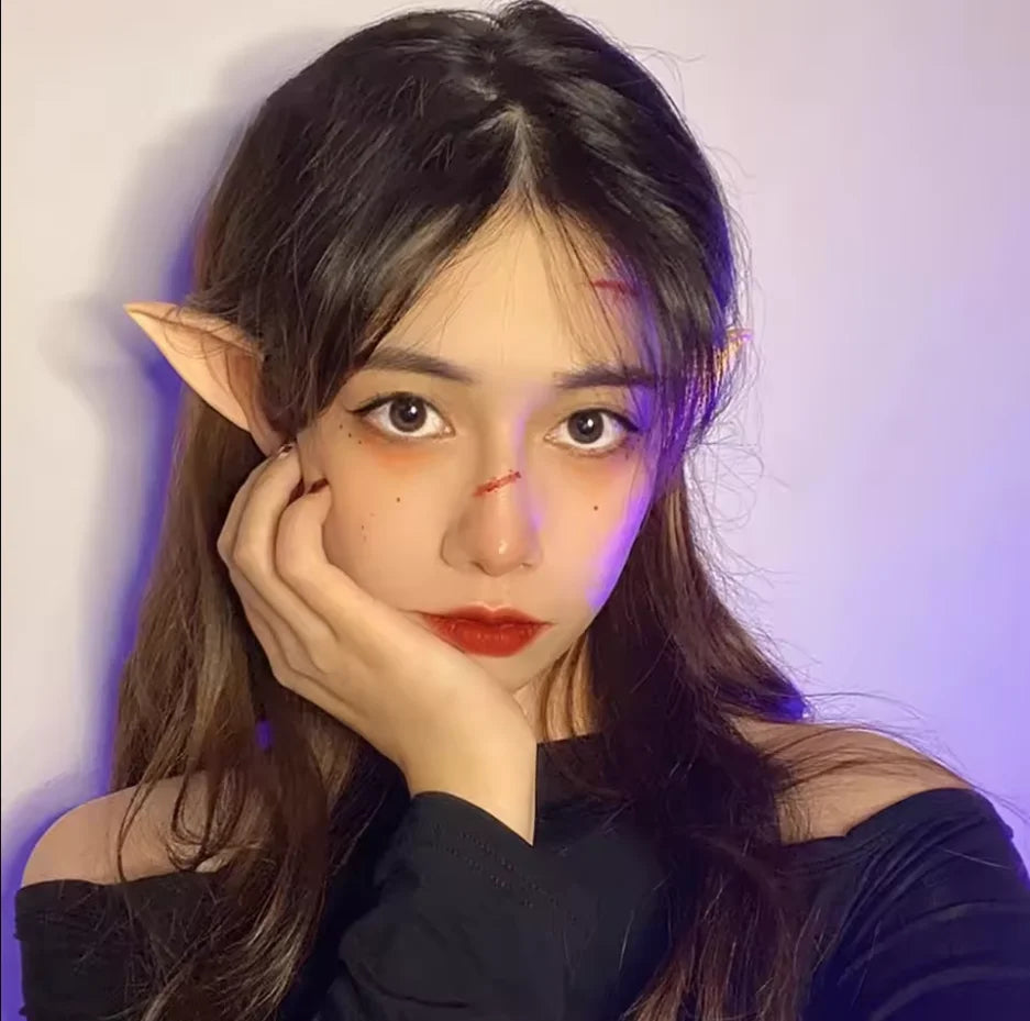 12-1pair Halloween Angel Elf Ears Soft Latex Fake Ears Fairy Vampire Costume Halloween