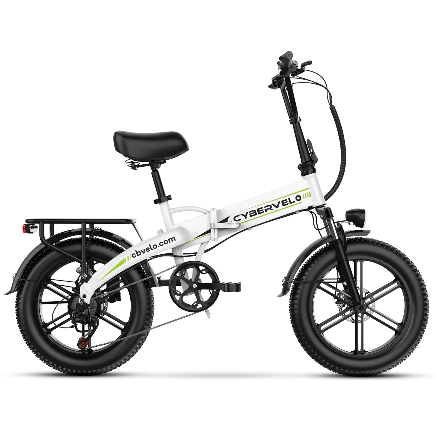 Cybervelo EK4 EK5 Foldable 28+MPH 80Miles Removable Battery Fat Tire Off-road E-bike