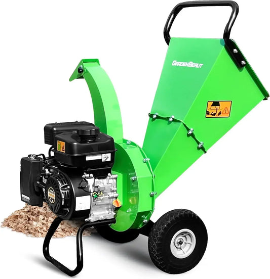 Wood Chipper Shredder, 7HP 212cc Gas Powered Heavy Duty, 3" Max Wood Diameter