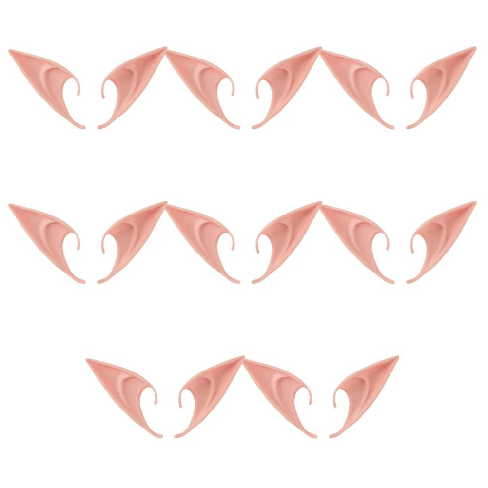 12-1pair Halloween Angel Elf Ears Soft Latex Fake Ears Fairy Vampire Costume Halloween