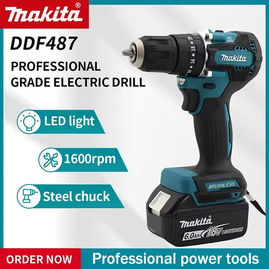 Makita DDF487 18V Cordless Brushless Electric Drill Driver