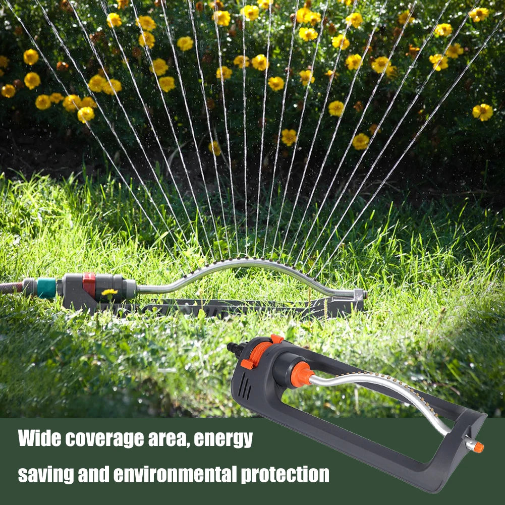 Lawn Sprinkler 4 Modes Water Sprayer with 3/4in Connector Aluminum Tube Swing Sprinkler for Large Area Coverage Yard Garden Lawn