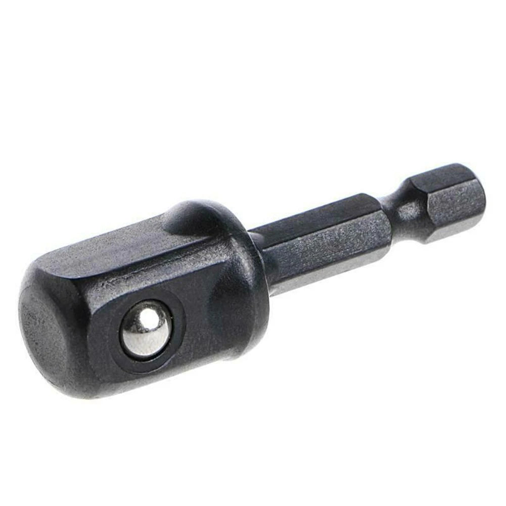 3Pcs Impact Socket Adapter 1/4 3/8 1/2 Inch Nut Driver Sockets Hex Shank