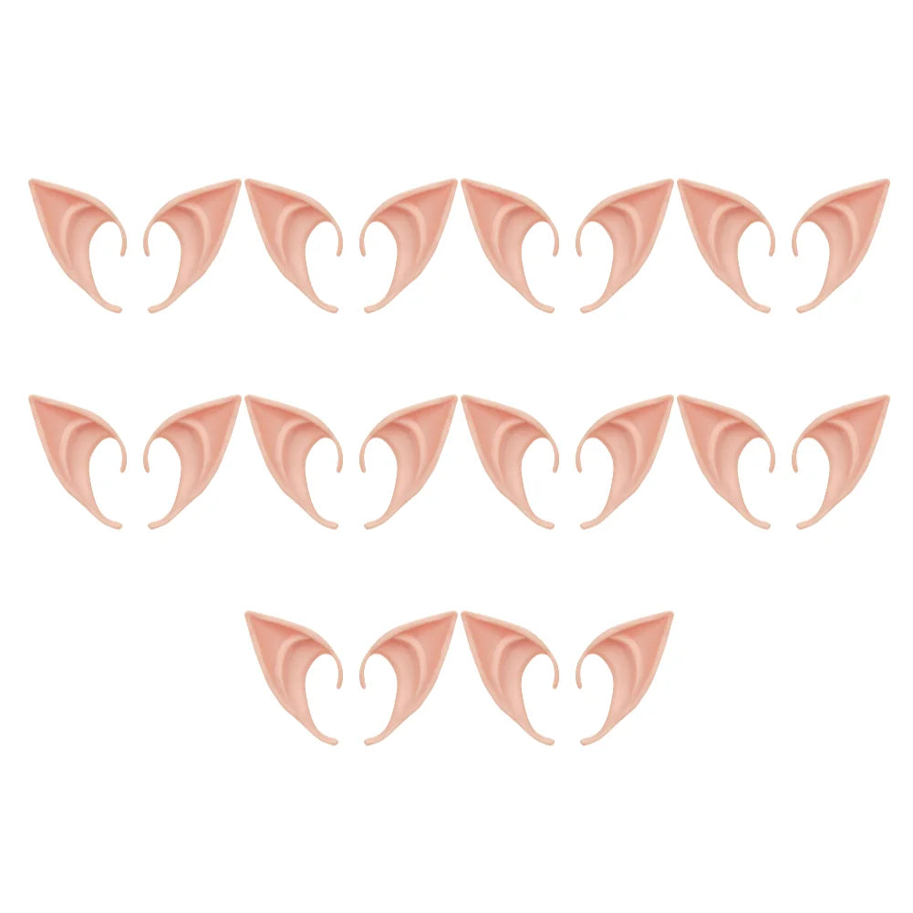 12-1pair Halloween Angel Elf Ears Soft Latex Fake Ears Fairy Vampire Costume Halloween