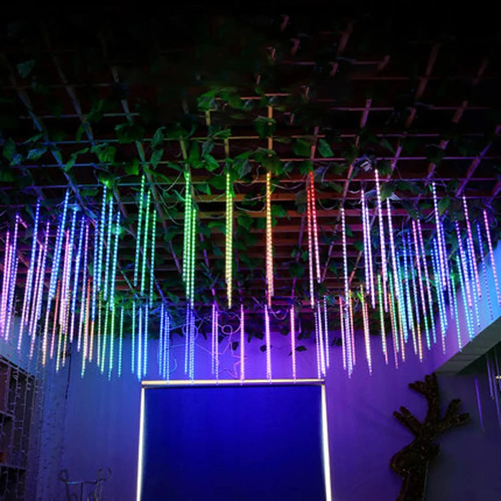 Led Tube String Light Christmas Garland Outdoor Decor Fairy Light Holiday