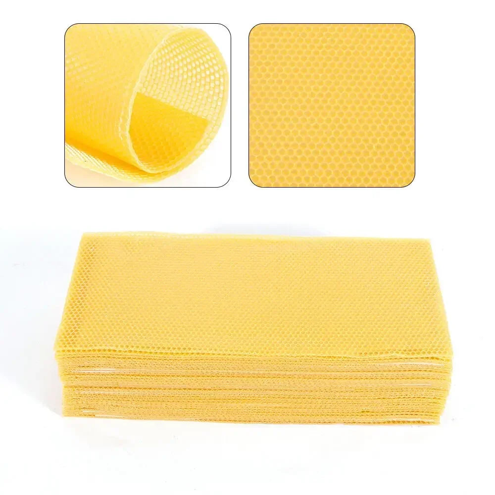30PCS Beeswax Foundation Sheets 19.5x41.5cm Beehive Frames Wax Comb